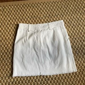 white small jean skirt